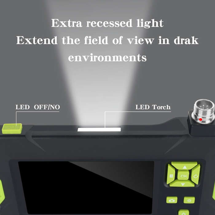 P30 8mm IP67 Waterproof 4.3 inch HD Portable Endoscope Hard Cable Industrial Endoscope, Cable Len...