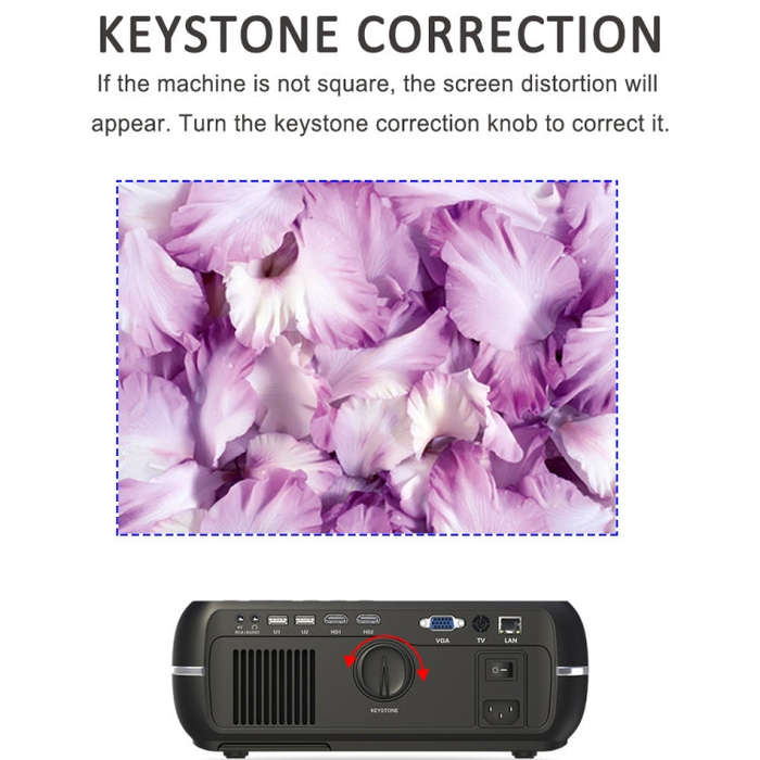 DH-A10 5.8 inch LCD Screen 4200 Lumens 1280 x 800P HD Smart Projector with Remote Control,Android...