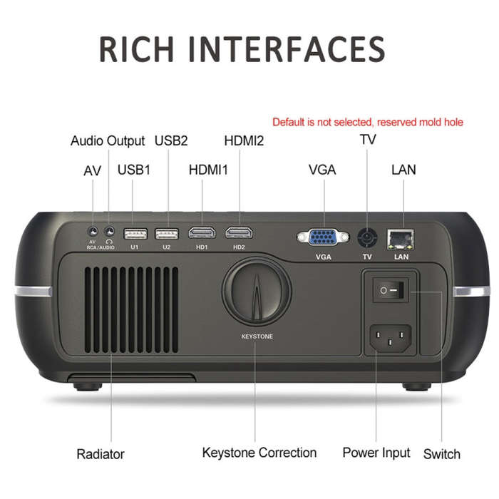 DH-A10 5.8 inch LCD Screen 4200 Lumens 1280 x 800P HD Smart Projector with Remote Control,Android...