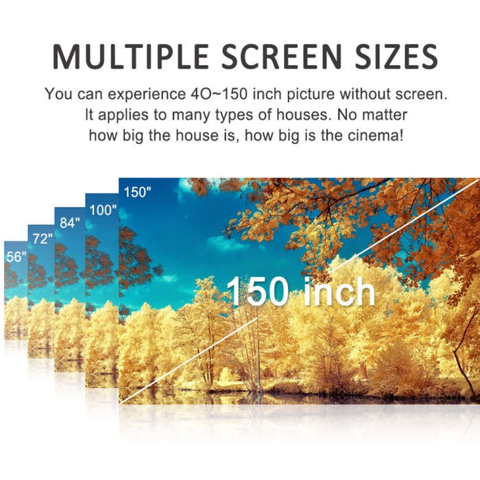 DH-A10 5.8 inch LCD Screen 4200 Lumens 1280 x 800P HD Smart Projector with Remote Control,Android...