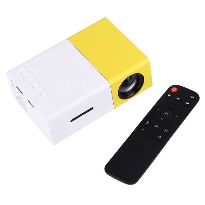YG-300 0.8-2M 24-60 inches 400-600 Lumens LED Projector HD Home Theater with 3 in 1 Video Convert...