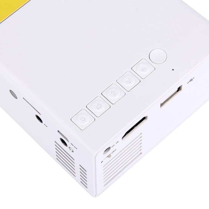 YG-300 0.8-2M 24-60 inches 400-600 Lumens LED Projector HD Home Theater with 3 in 1 Video Convert...