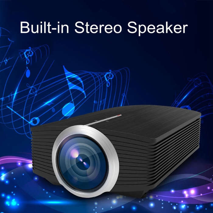 YG510 1200 LUX 800*480 LED Projector HD Home Theater, Support HDMI & VGA & AV & TF & USB