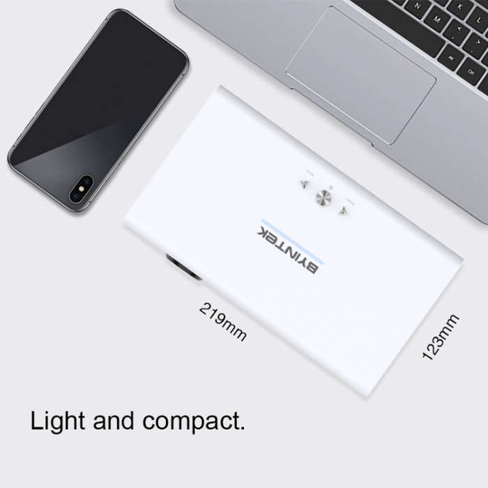 TOUMEI V6 3800 Lumens Android 6.0 3D Smart DLP Projector, 2GB+32GB, Support Dual Band WiFi / Blue...