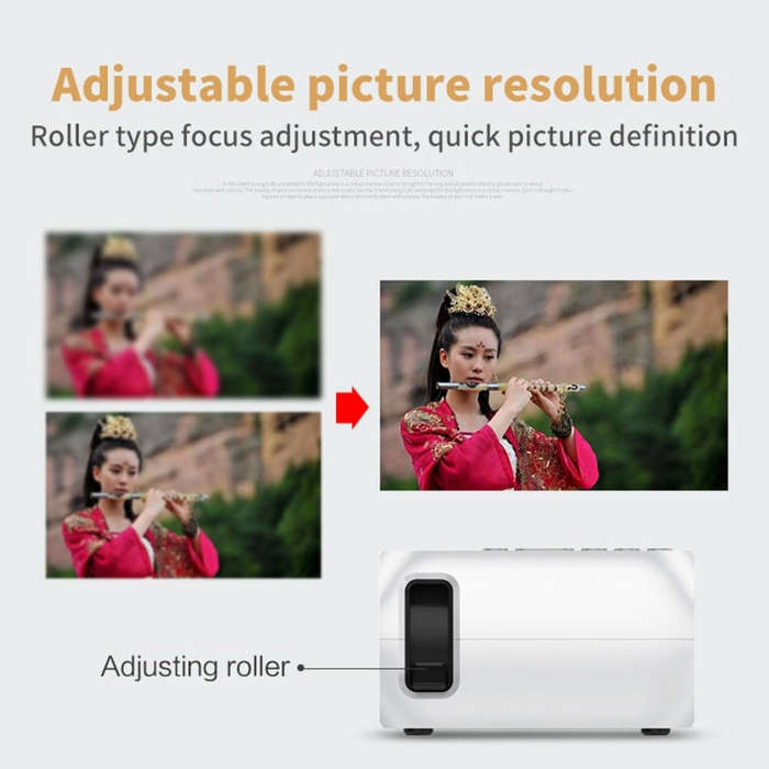 YG320 320*240 Mini LED Projector Home Theater, Support HDMI & AV & SD & USB (Silver)