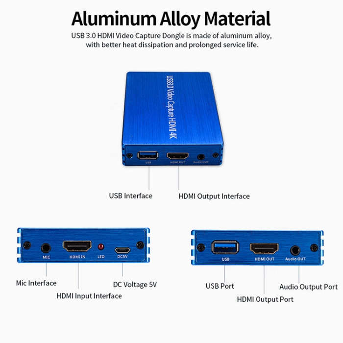 NK-S300 USB 3.0 HDMI 4K HD Video Capture Card Device