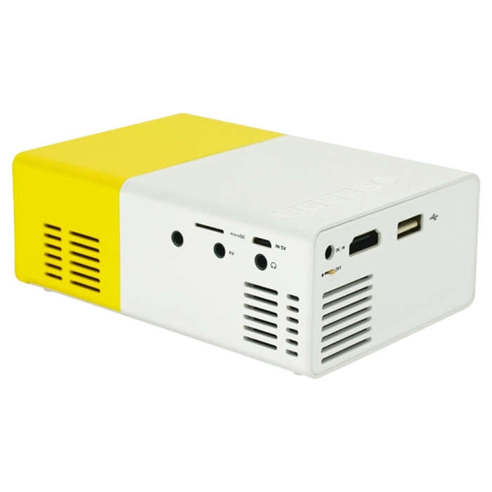 YG300 400LM Portable Mini Home Theater LED Projector with Remote Controller, Support HDMI, AV, SD...