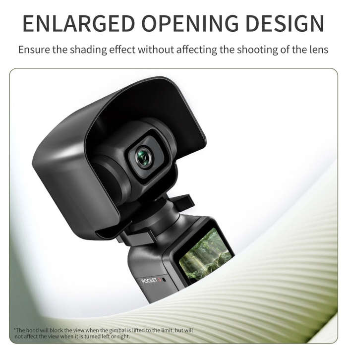 For DJI OSMO Pocket 3 STARTRC 2 in 1 Gimbal Camera Lens Cover Sunshade (Black)