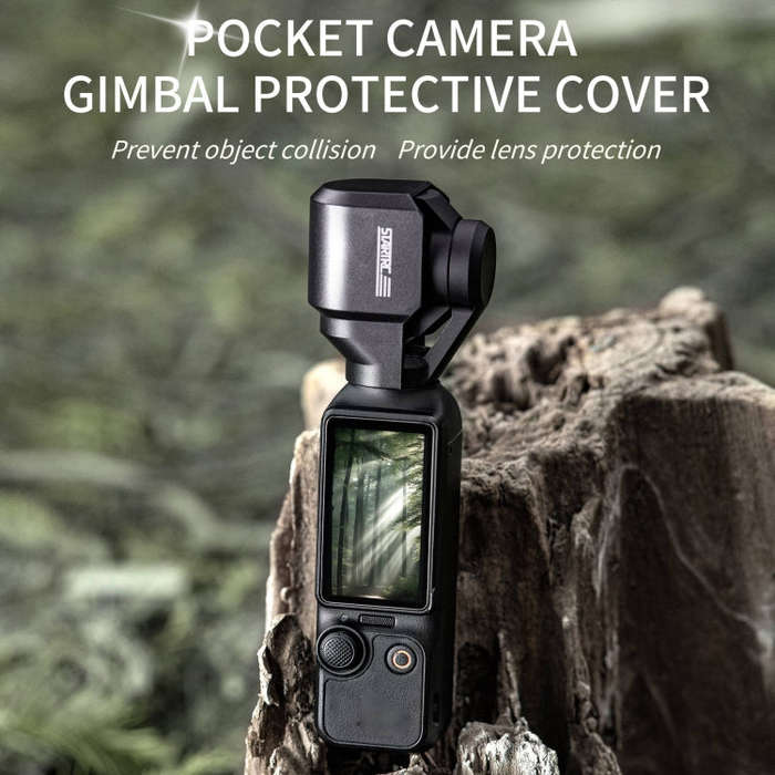 For DJI OSMO Pocket 3 STARTRC 2 in 1 Gimbal Camera Lens Cover Sunshade (Black)