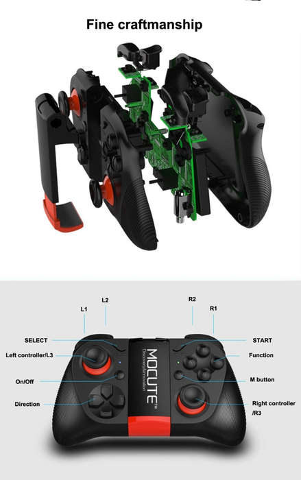 MOCUTE-050 Wireless Bluetooth Remote Controller / Mini Gamepad Controller / Music Player Controll...