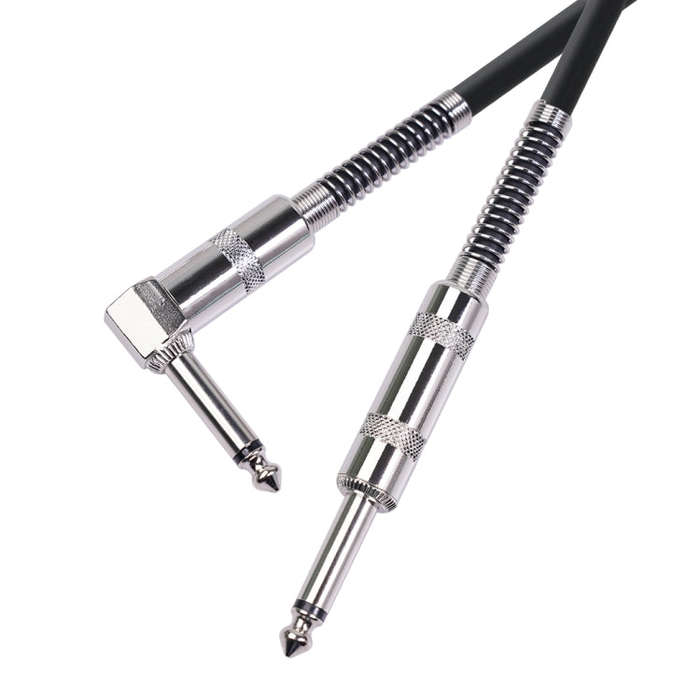 TC048SL 6.35mm Plug Straight to Elbow Electric Guitar Audio Cable, Cable Length:10m
