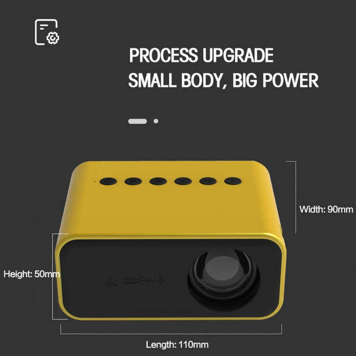 T500 1920x1080P 80 Lumens Portable Mini Home Theater LED HD Digital Projector With Remote Control...