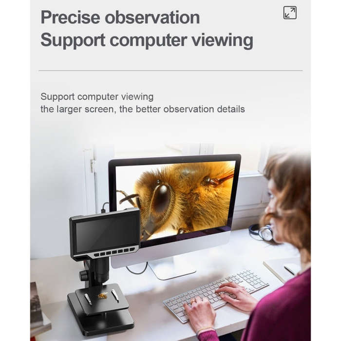 inskam315 7 inch IPS Screen 2000X 12MP HD Digital Microscope