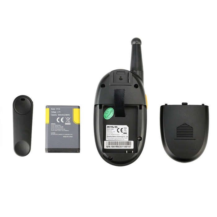 1 Pair RETEVIS RT35 0.5W US Frequency 462.550-467.7125MHz 22CH Handheld Children Walkie Talkie(Bl...