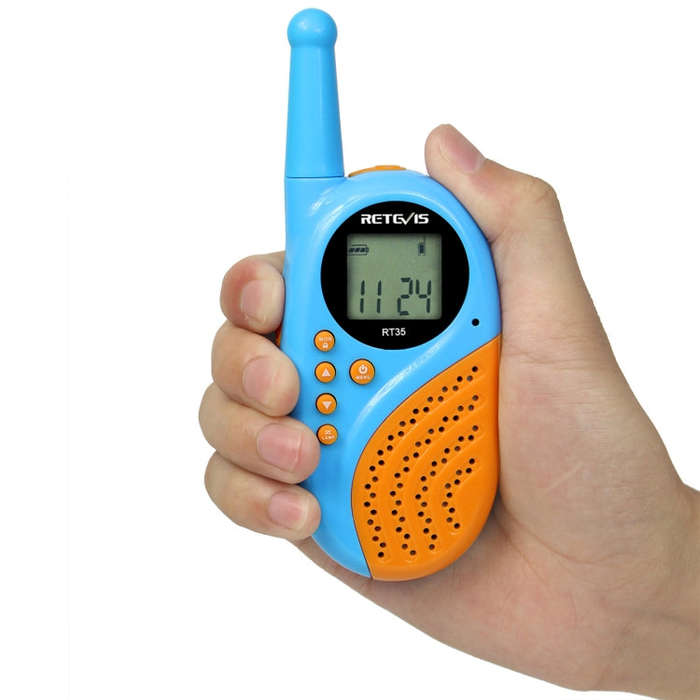 1 Pair RETEVIS RT-35 0.5W EU Frequency 446MHz 8CHS Children Handheld Walkie Talkie(Blue)