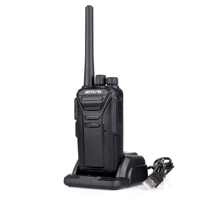 RETEVIS RT27 0.5W EU Frequency 446MHz 16CHS FRS Two Way Radio Handheld Walkie Talkie, EU Plug(Black)