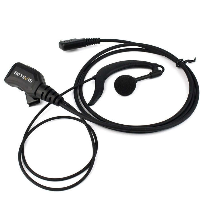 RETEVIS R-111 K Head G Type PTT Adjustable Volume Earphone Microphone for H-777/RT-5R/RT1/RT2/RT5