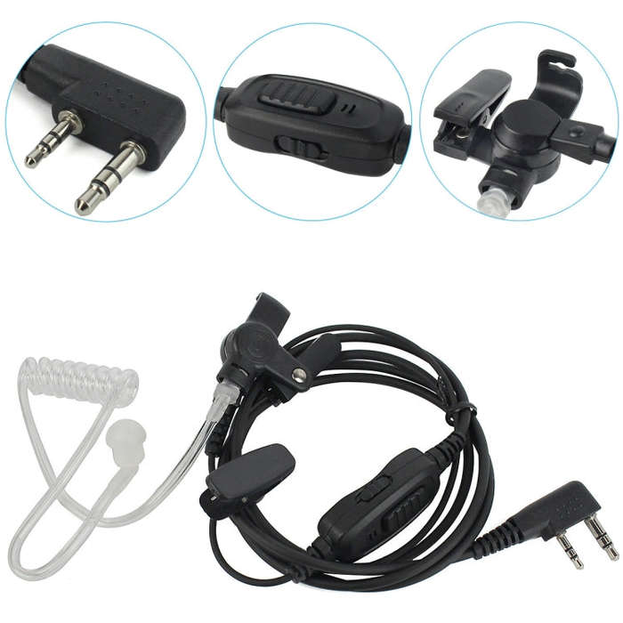 RETEVIS R-112 PTT / VOX Covert Acoustic Tube Earphone Microphone for H-777/RT-5R/RT1/RT2/RT5