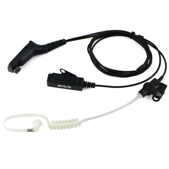 RETEVIS R-1M21 Two-wire Large PTT Acoustic Tube Earphone Microphone for Motorola XPR6000/XPR6550/...
