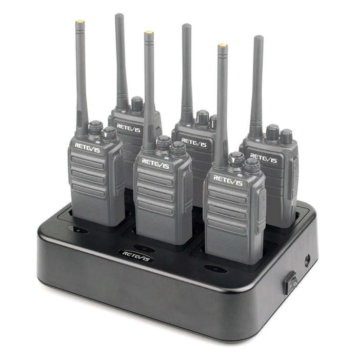 RETEVIS RTC21 Multi-function Six-Way Walkie Talkie Charger for Retevis RT21/RT24, US Plug