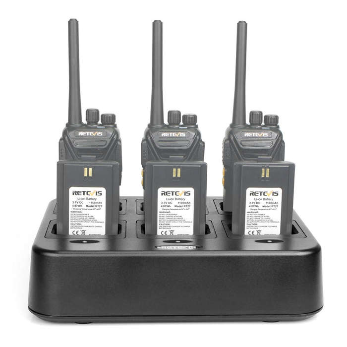 RETEVIS RTC27 Multi-function Six-Way Walkie Talkie Charger for Retevis RT27, US Plug