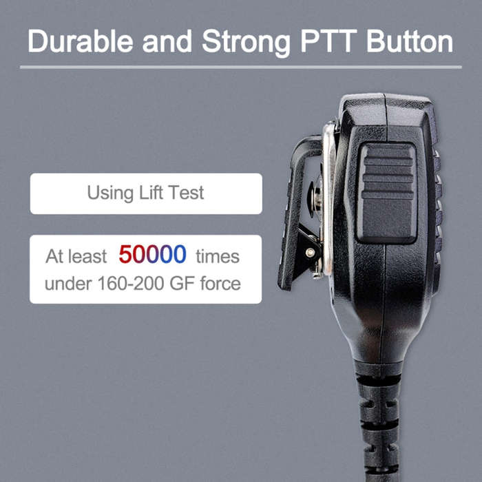 RETEVIS HM004 IPX5 Waterproof 2 Pin Motorcycle Speaker Microphone for Motorola GP68/GP88/GP300/ G...