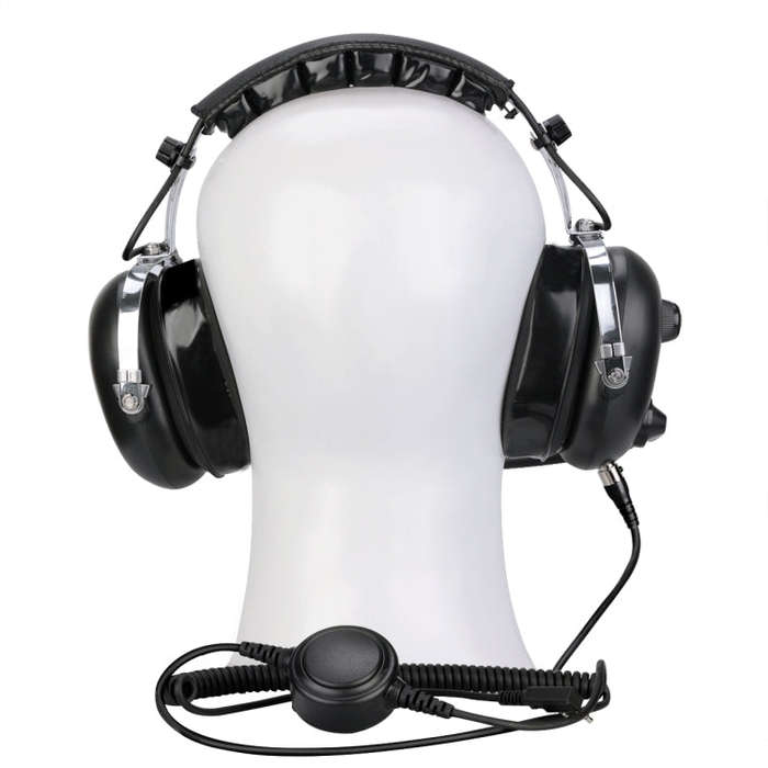RETEVIS EH070K 2 Pin Adjustable Volume Binaural Noise Reduction Headphone Microphone