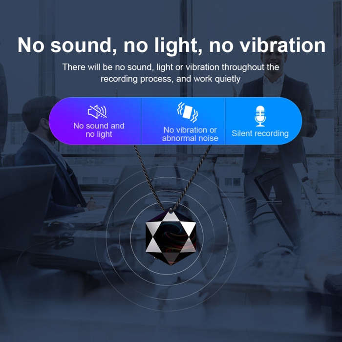 M6 Intelligent Voice Control Noise Reduction Recorder Pendant, Capacity:32GB