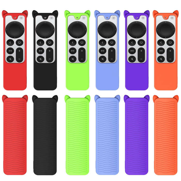 Cat Ears Shape Silicone Protective Case Cover For Apple TV 4K 4th Siri Remote Controller(Luminous...