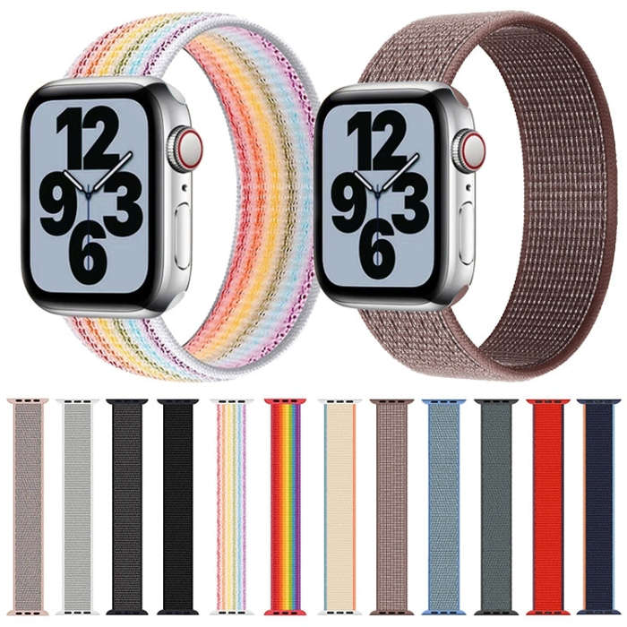 Single Lap Nylon Watch Band, Size: M 155mm For Apple Watch Ultra 49mm&Watch Ultra 2 49mm / Series...