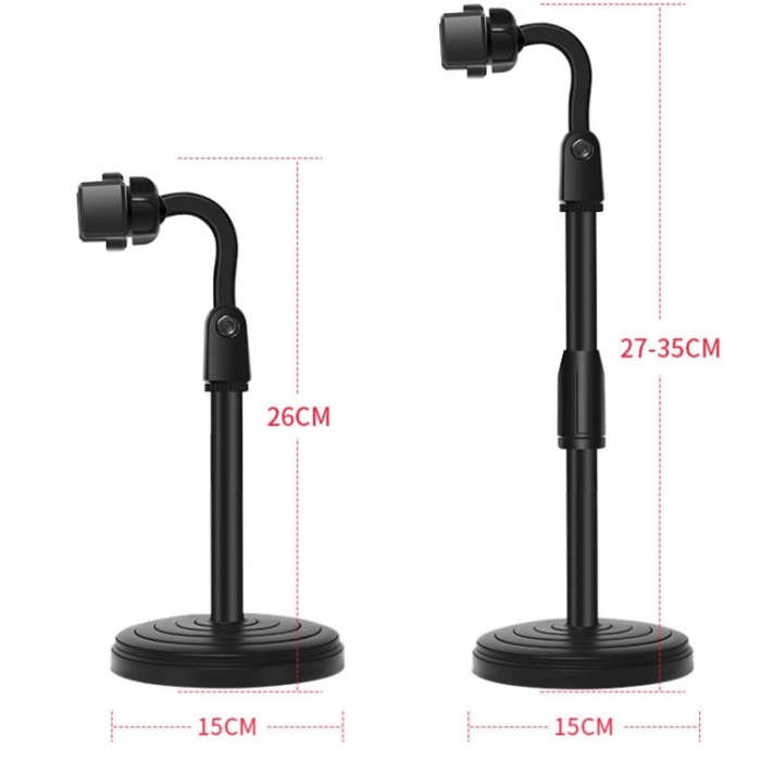 Desktop Stand Mobile Phone Tablet Live Broadcast Stand Telescopic Disc Stand(Pink)