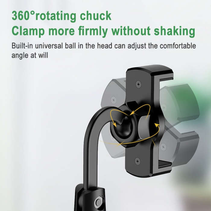 Desktop Stand Mobile Phone Tablet Live Broadcast Stand Telescopic Disc Stand, Style:Holder + Remo...
