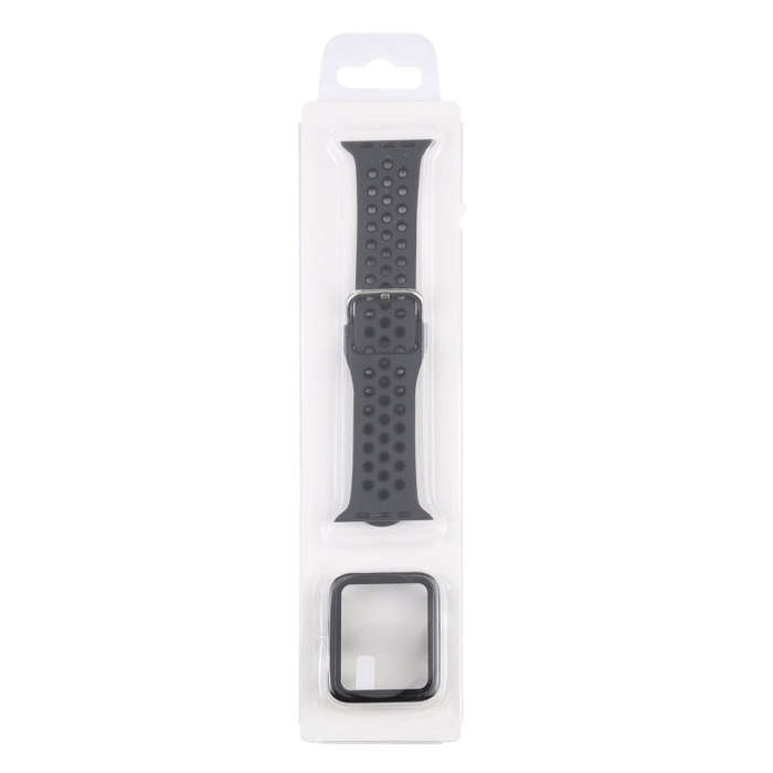 Silicone Watch Band + Protective Case with Screen Protector Set For Apple Watch Series 3 & 2 & 1 ...