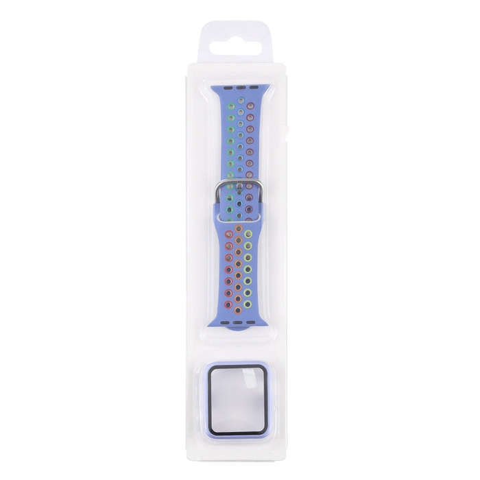 Silicone Watch Band + Protective Case with Screen Protector Set For Apple Watch Series 3 & 2 & 1 ...