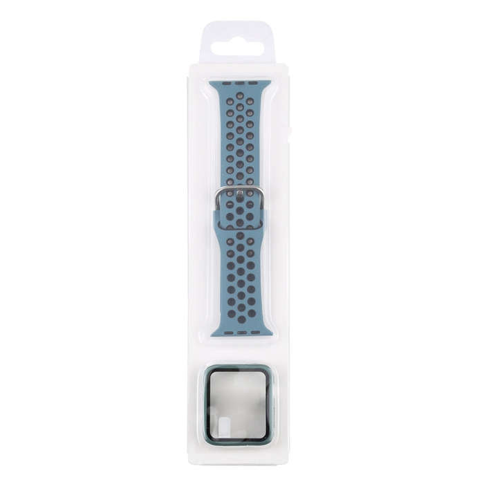 Silicone Watch Band + Protective Case with Screen Protector Set For Apple Watch Series 3 & 2 & 1 ...