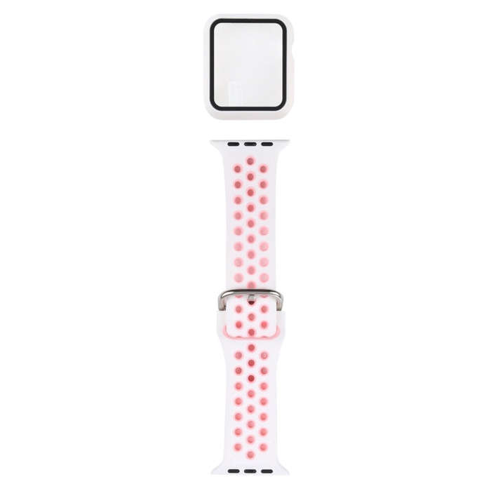 Silicone Watch Band + Protective Case with Screen Protector Set For Apple Watch Series 3 & 2 & 1 ...