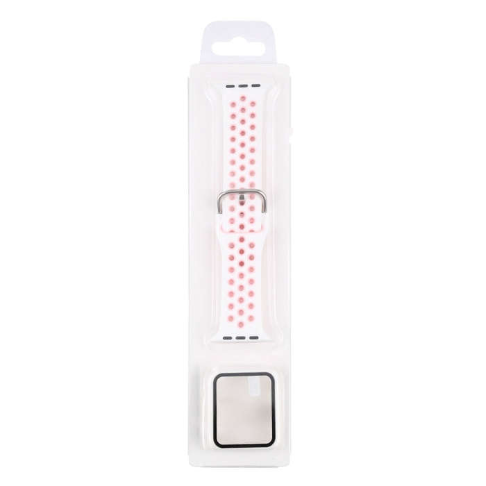 Silicone Watch Band + Protective Case with Screen Protector Set For Apple Watch Series 3 & 2 & 1 ...