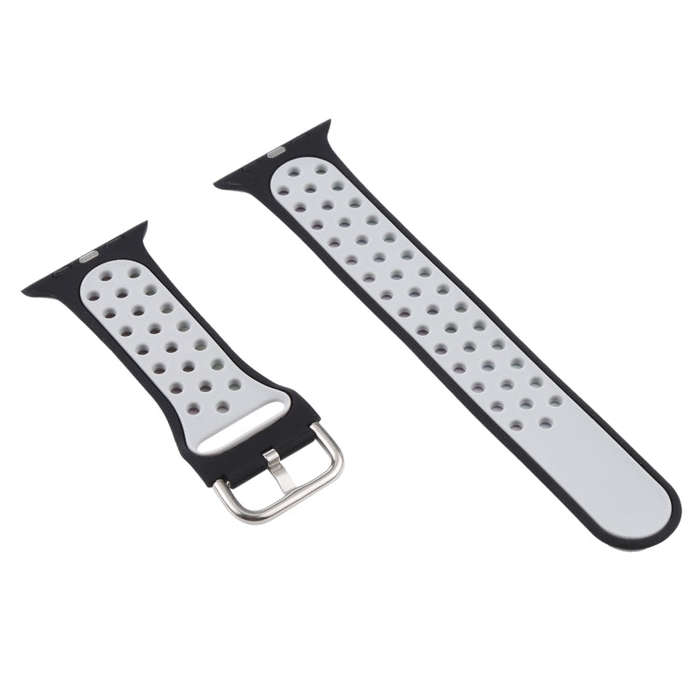 Silicone Watch Band + Protective Case with Screen Protector Set For Apple Watch Series 6 & SE & 5...