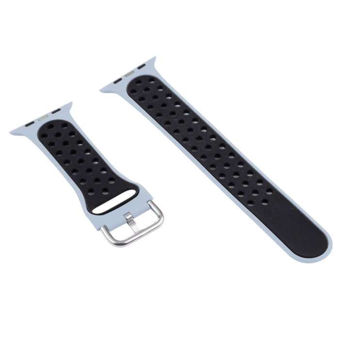 Silicone Watch Band + Protective Case with Screen Protector Set For Apple Watch Series 6 & SE & 5...