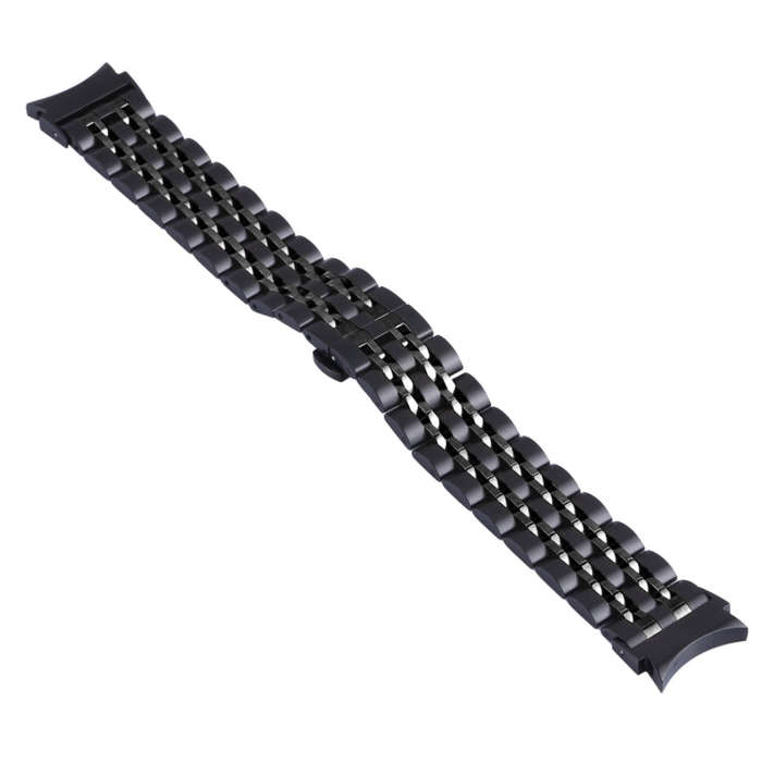 For Samsung Galaxy Watch4 40mm/44mm Seven-bead Stainless Steel Watch Band(Black)