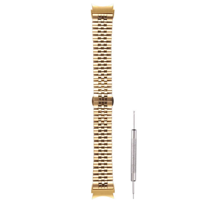 For Samsung Galaxy Watch4 40mm/44mm Five-bead Stainless Steel Watch Band(Gold)