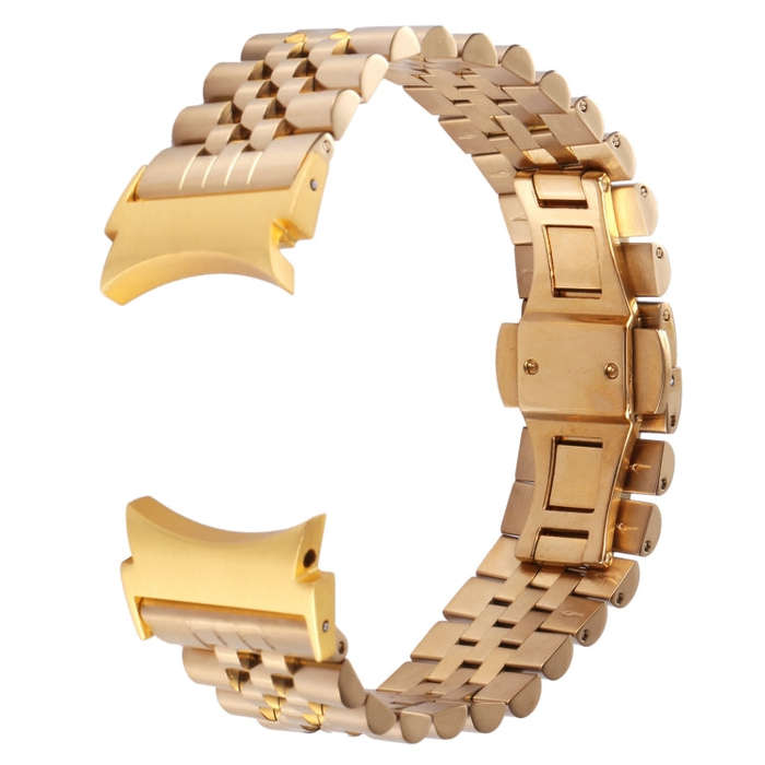 For Samsung Galaxy Watch4 40mm/44mm Five-bead Stainless Steel Watch Band(Gold)