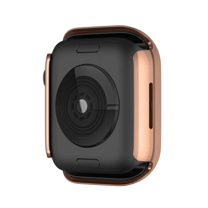 Electroplating PC Single Row Diamond Protective Case For Apple Watch Series 9 / 8 / 7 41mm(Rose G...