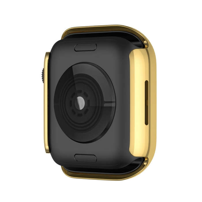 Electroplating PC Single Row Diamond Protective Case For Apple Watch Series 9 / 8 / 7 45mm(Gold)