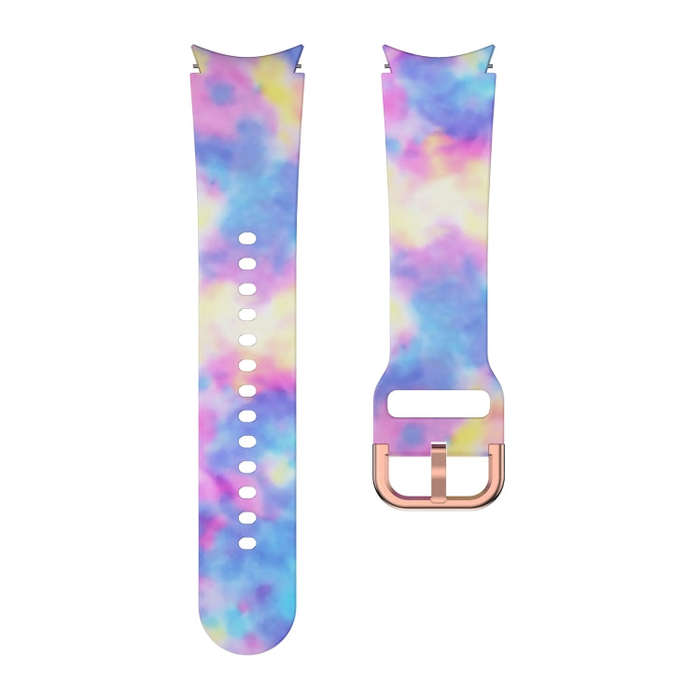 For Samsung Galaxy Watch4 / Watch4 Classic Silicone Printing Watch Band(Candy)