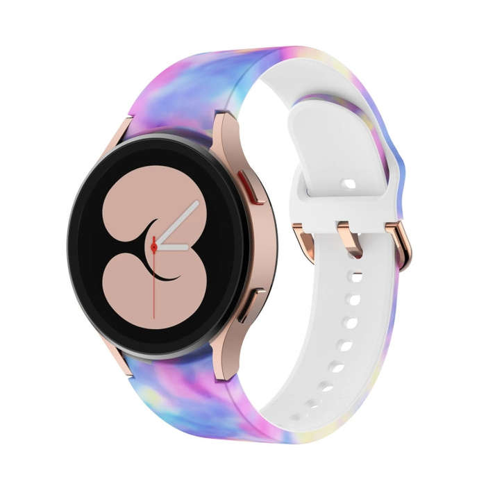 For Samsung Galaxy Watch4 / Watch4 Classic Silicone Printing Watch Band(Candy)
