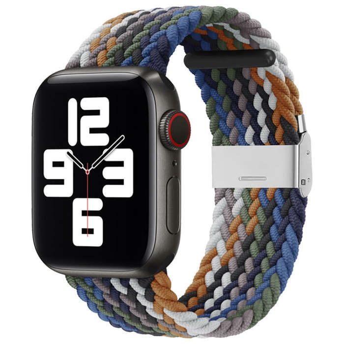 Nylon Braid One Buckle Watch Band For Apple Watch Ultra 49mm&Watch Ultra 2 49mm / Series 9&8&7 45...