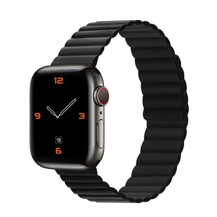 Silicone Magnetic Integrated Short Strap Watch Band For Apple Watch Series 9&8&7 41mm / SE 3&SE 2...