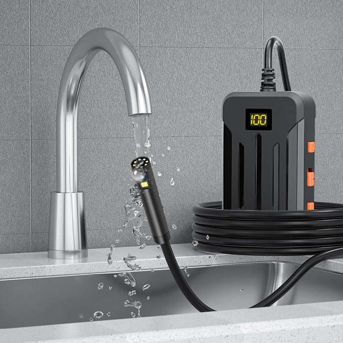 F300 5.5mm IP68 Waterproof HD Dual Cameras Digital Endoscope, Length:2m Hard Cable(Black)