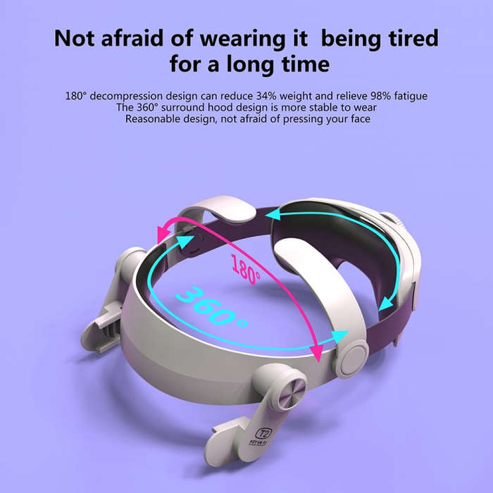 FIITVR T2 Adjustable VR Headset Hood Headband for Quest 2